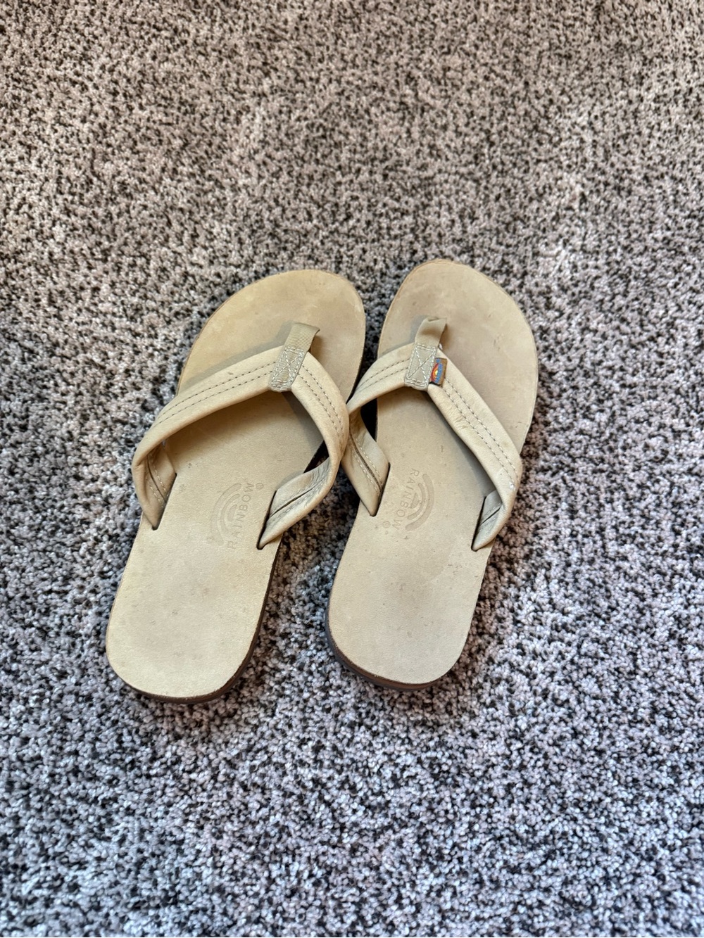 Rainbow kids size 4 flip flop